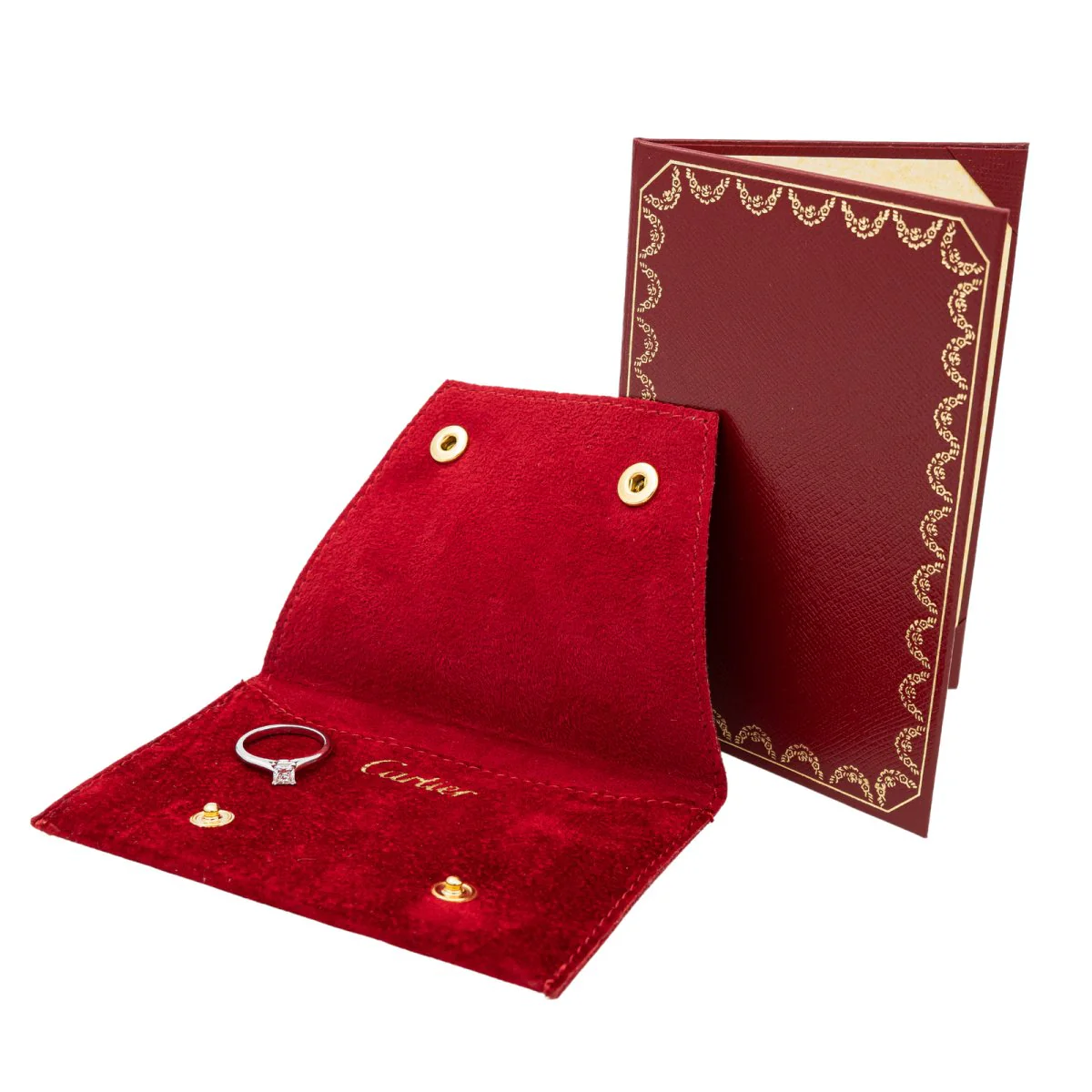 Bague Solitaire CARTIER platine et diamant - Image 2