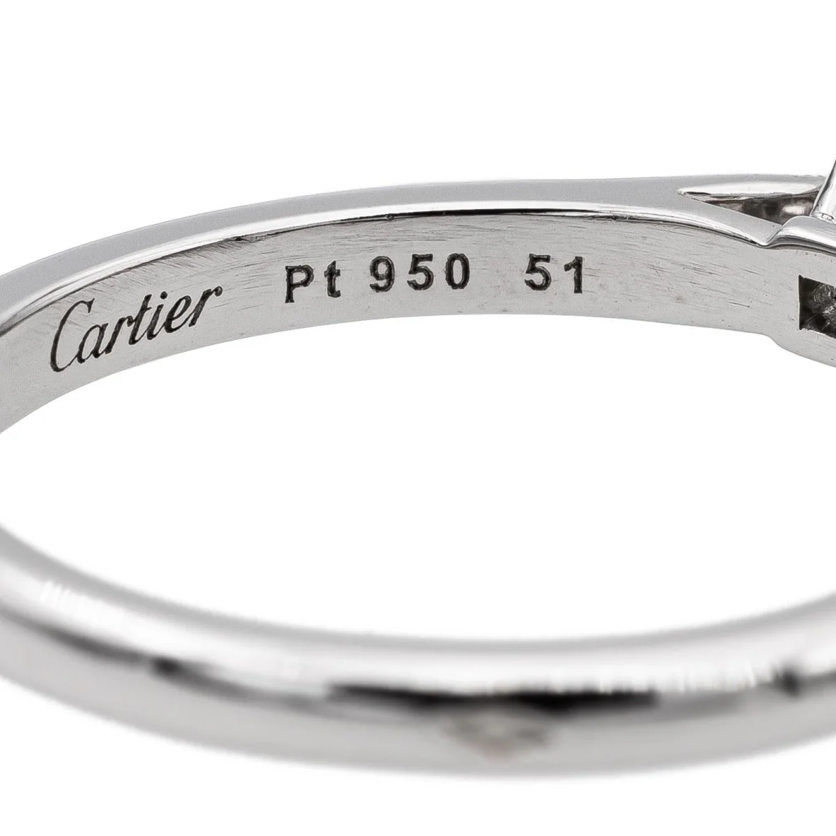 Bague Solitaire CARTIER platine et diamant - Image 5