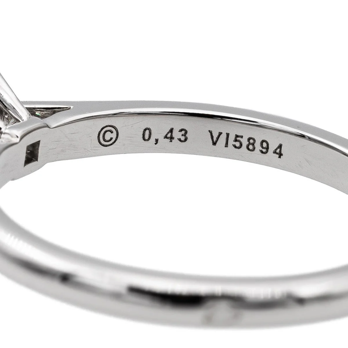 Bague Solitaire CARTIER platine et diamant - Image 6
