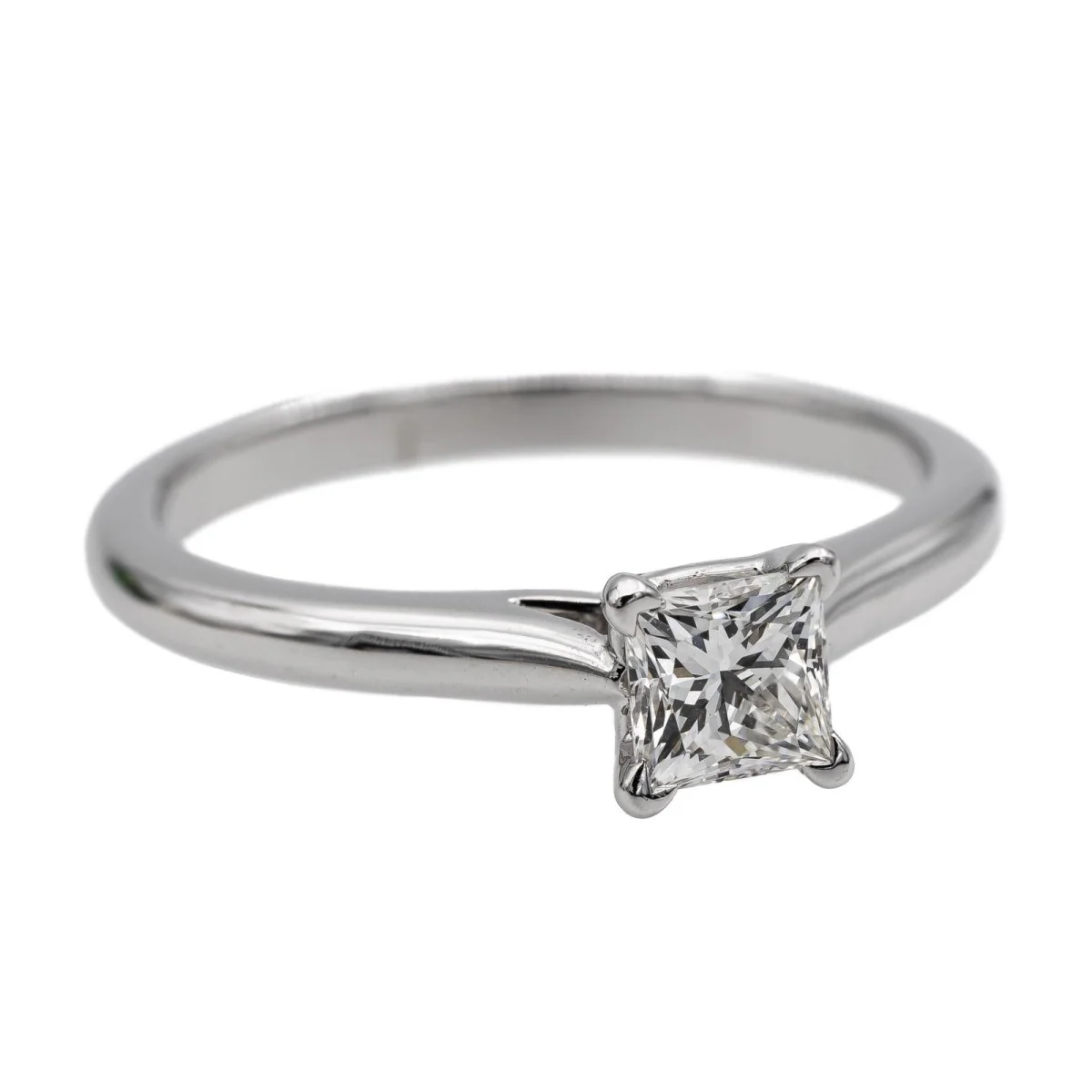 Bague Solitaire CARTIER platine et diamant - Image 8