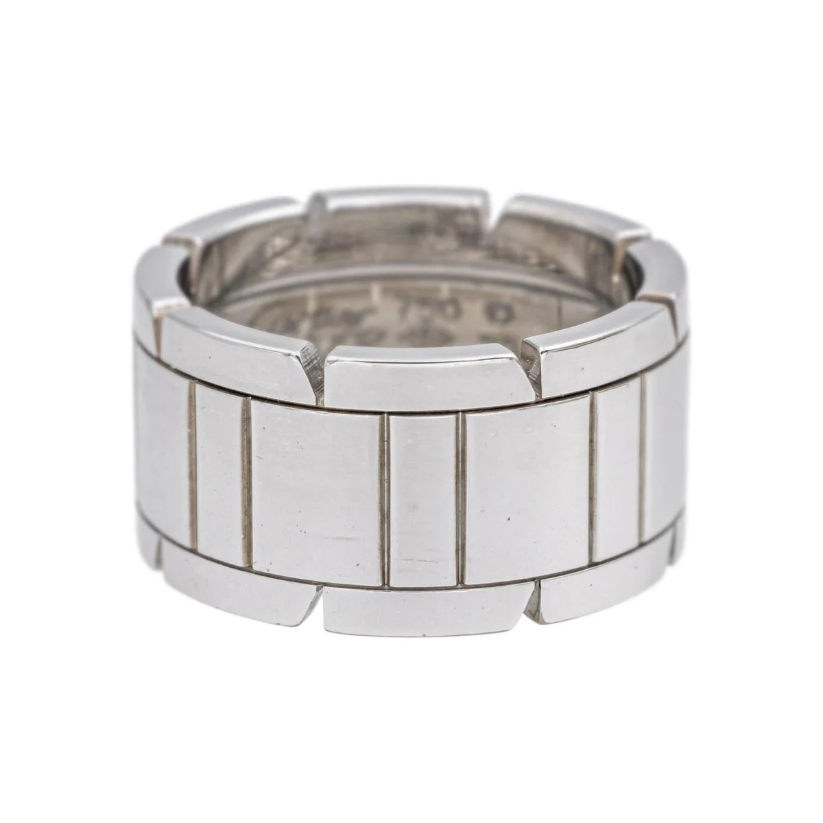 Bague Bandeau CARTIER "Tank" en or blanc