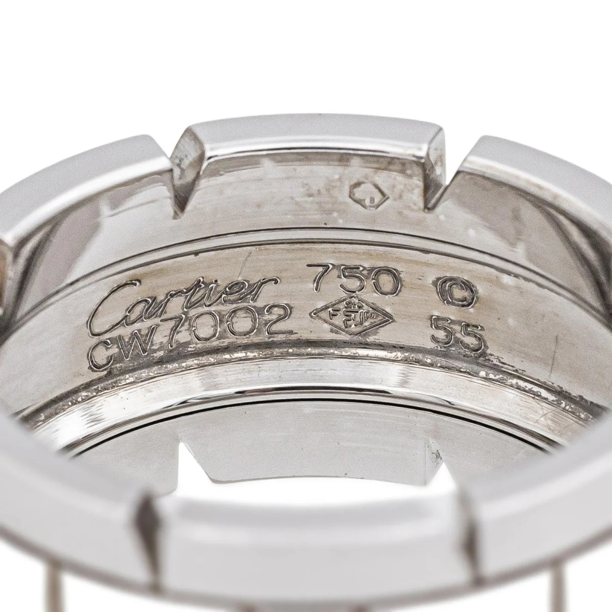 Bague Bandeau CARTIER "Tank" en or blanc - Image 7