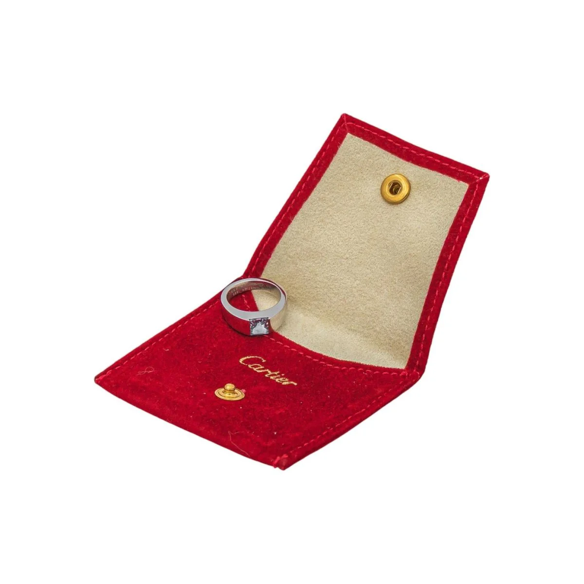 Bague Tank CARTIER "Tank" en or blanc et aigue-marine - Image 9