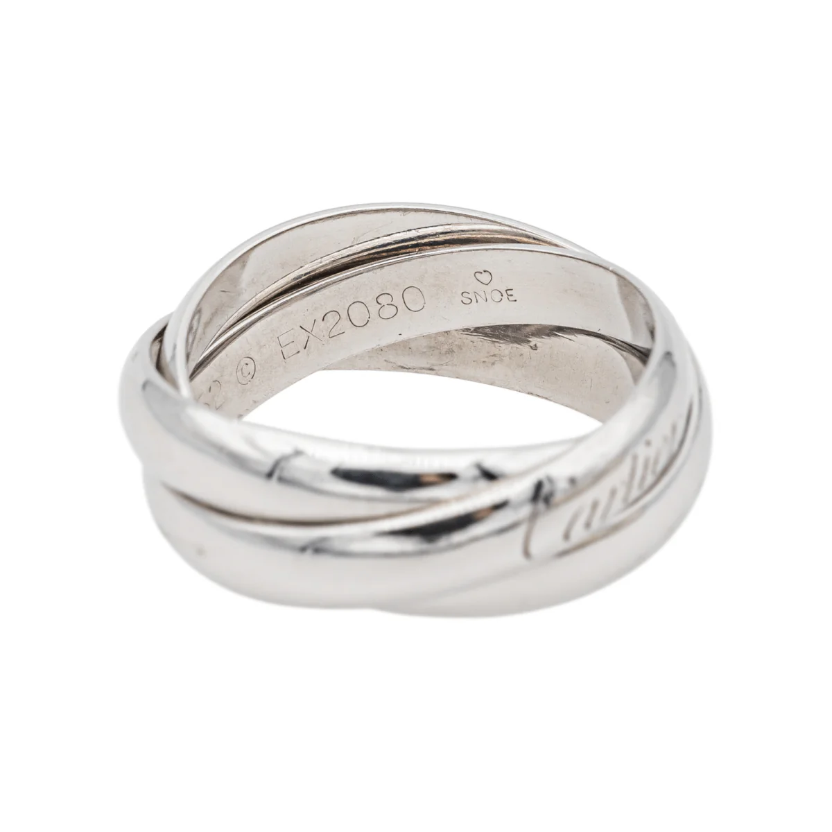 Bague Alliance CARTIER "Trinity" en or blanc - Image 3