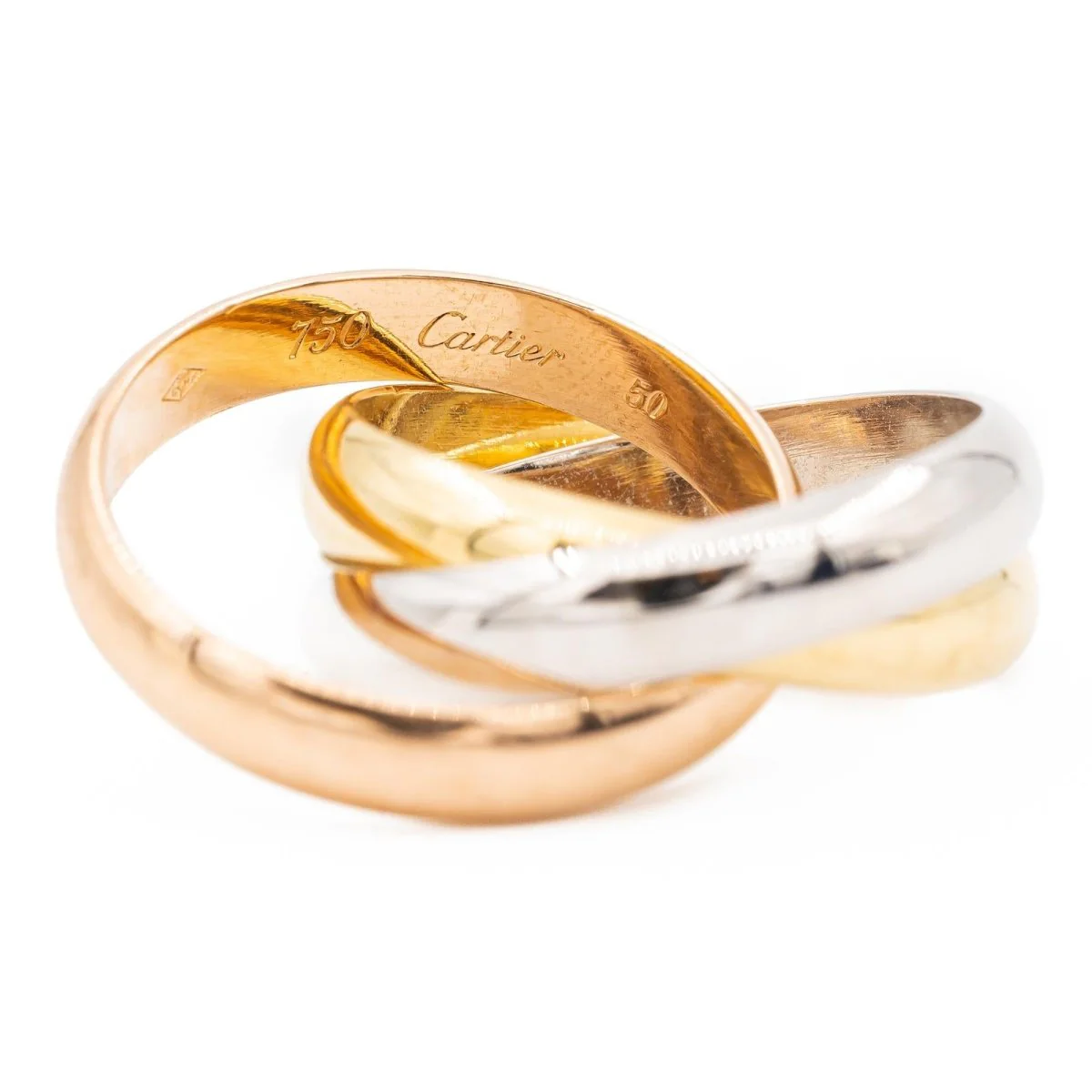 Bague CARTIER "Trinity" en or jaune, or blanc et or rose - Image 3