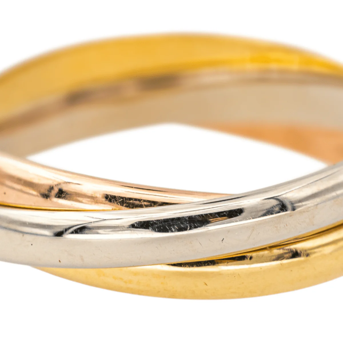 Bague Alliance CARTIER "Trinity" en or jaune, or blanc et or rose - Image 7