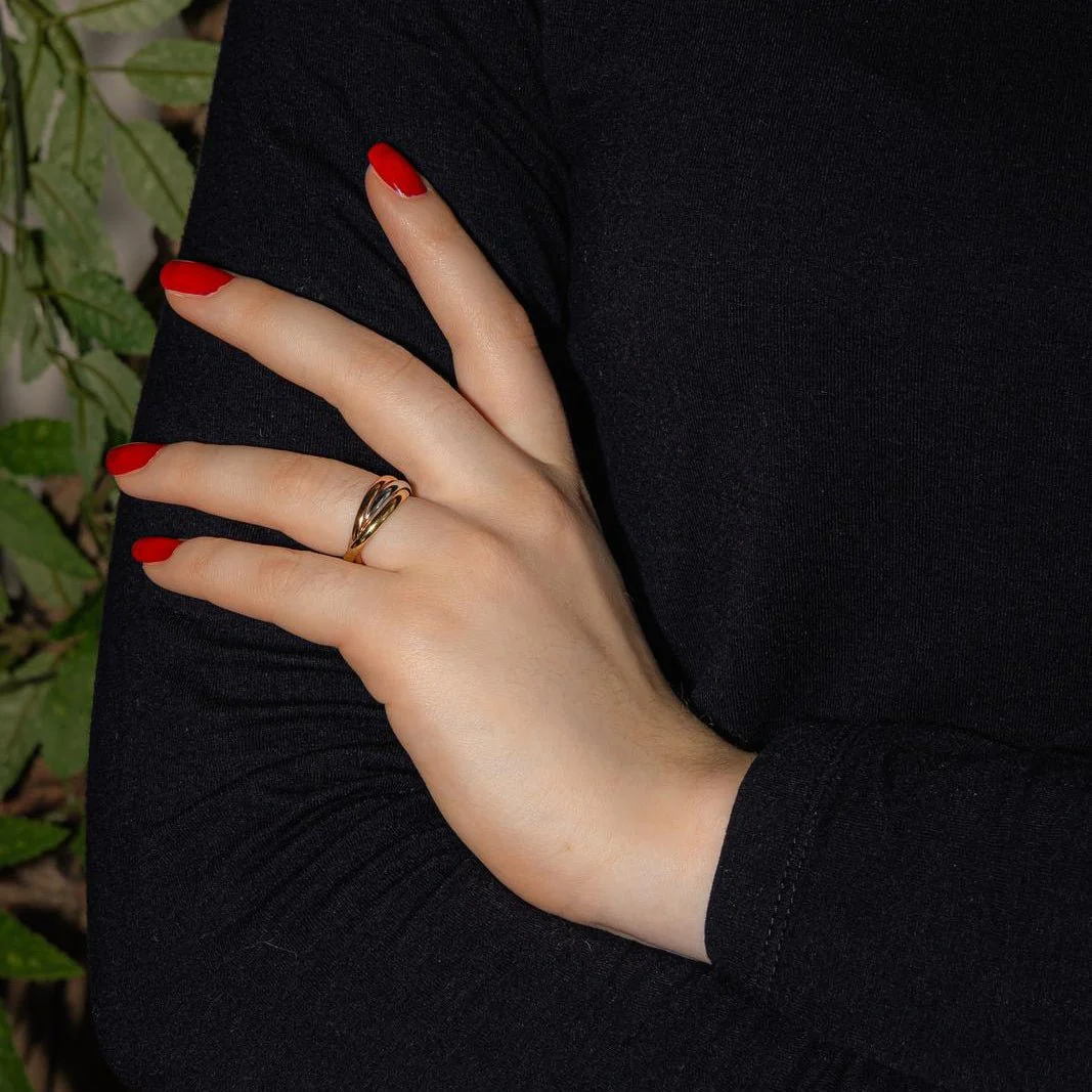 Bague Alliance CARTIER "Trinity" en or rose - Image 2