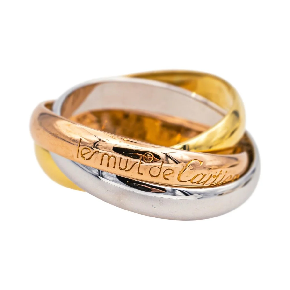 Bague Alliance CARTIER "Trinity" en or jaune, or blanc et or rose