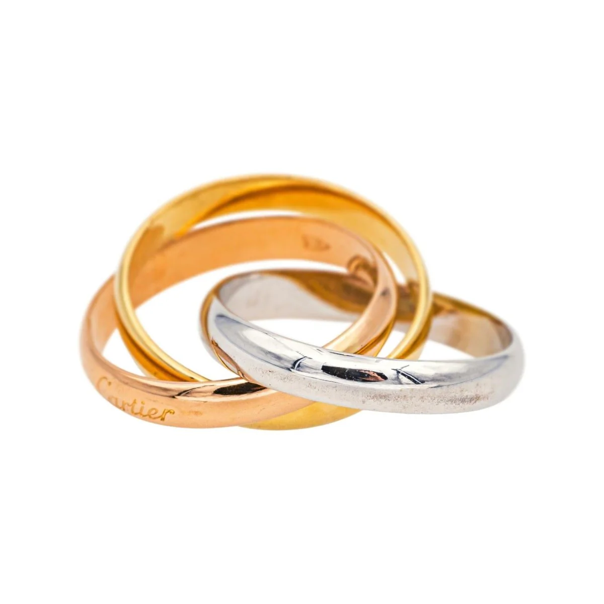 Bague Alliance CARTIER "Trinity" en or rose, or jaune et or blanc - Image 4