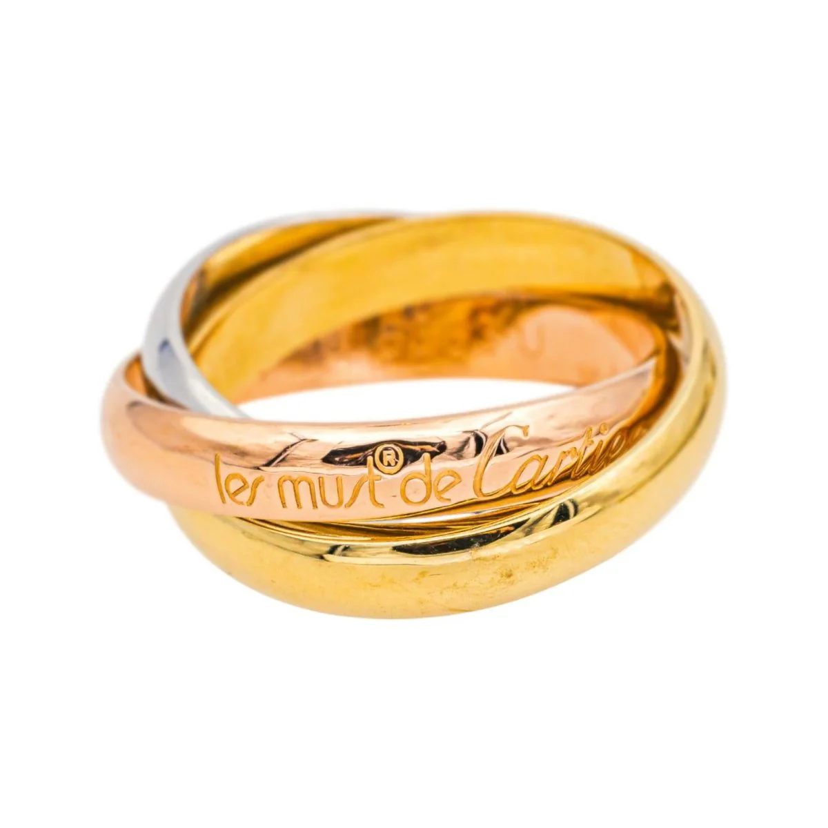 Bague Alliance CARTIER "Trinity" en or jaune, or blanc et or rose