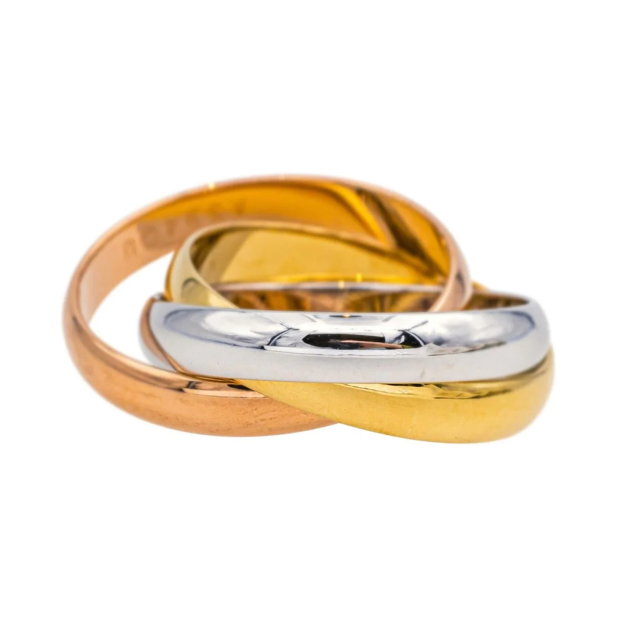 Bague Alliance CARTIER "Trinity" en or jaune, or blanc et or rose - Image 5