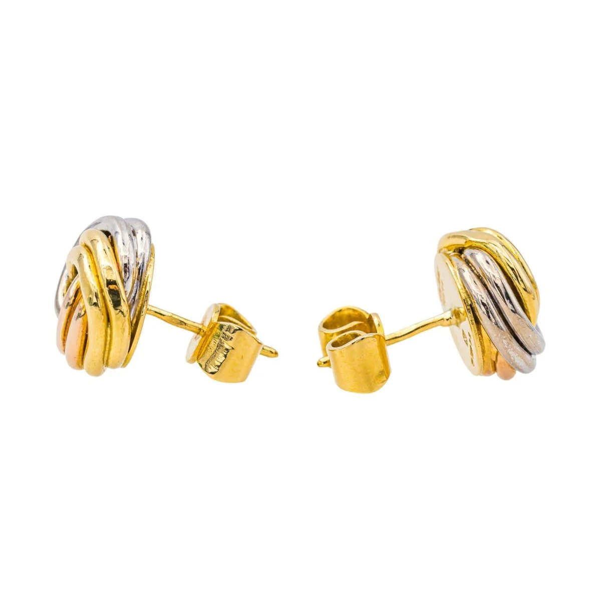 Boucles d'oreilles CARTIER "Trinity" en or jaune, or blanc et or rose - Image 6