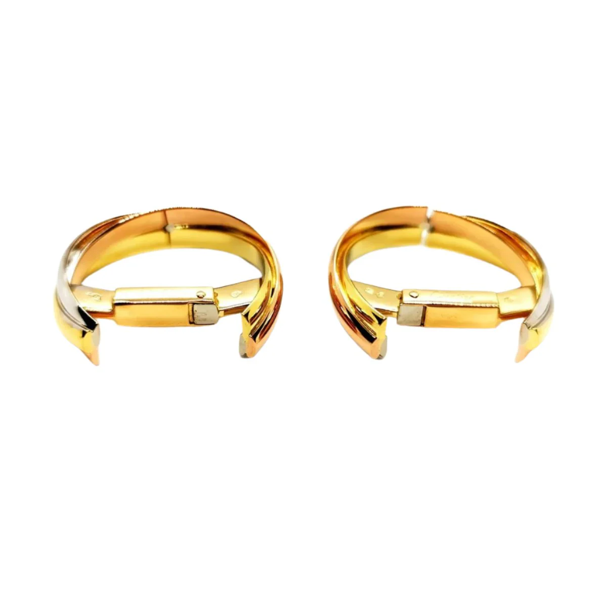 Boutons de manchette CARTIER "Trinity" en or jaune, or blanc et or rose - Image 3