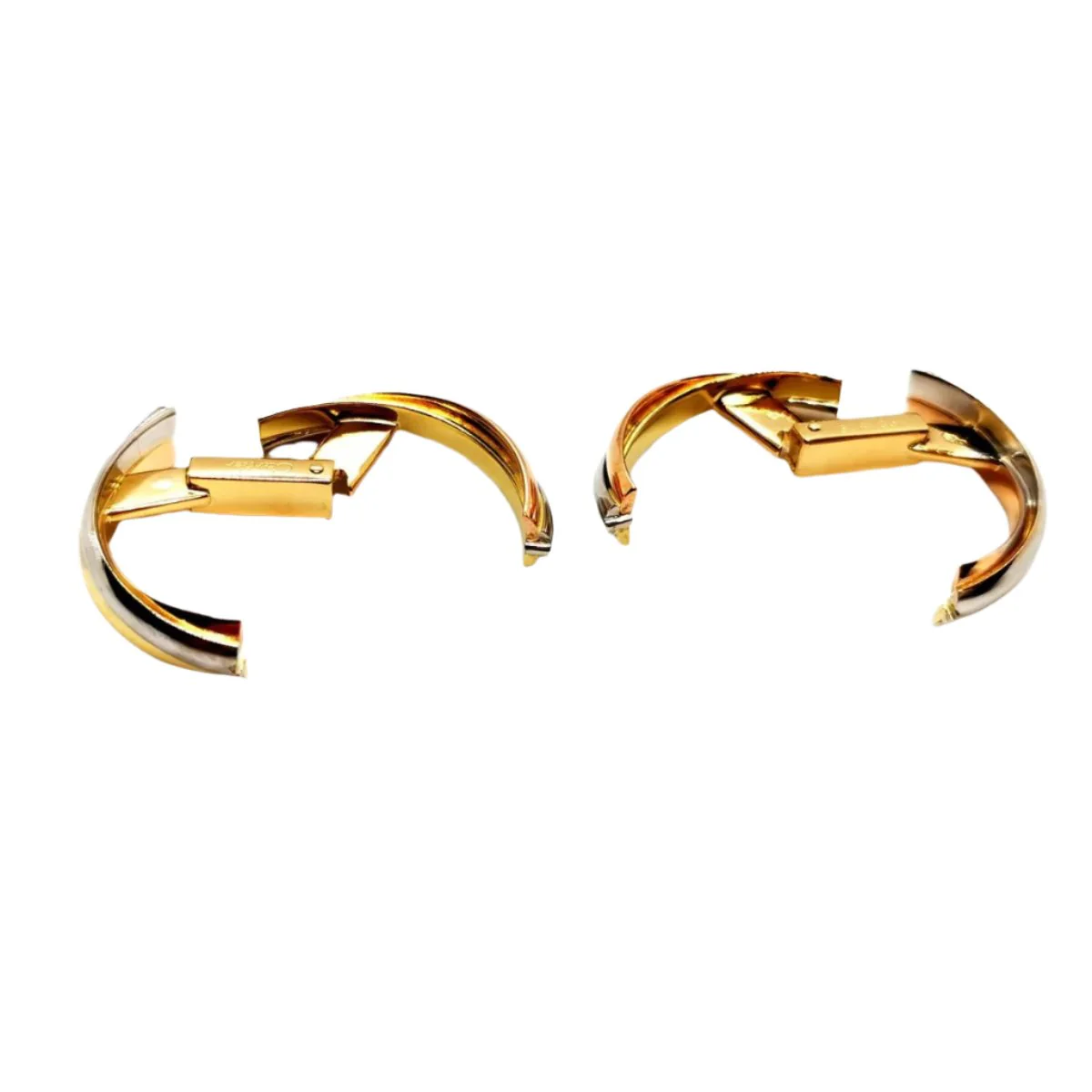 Boutons de manchette CARTIER "Trinity" en or jaune, or blanc et or rose - Image 5