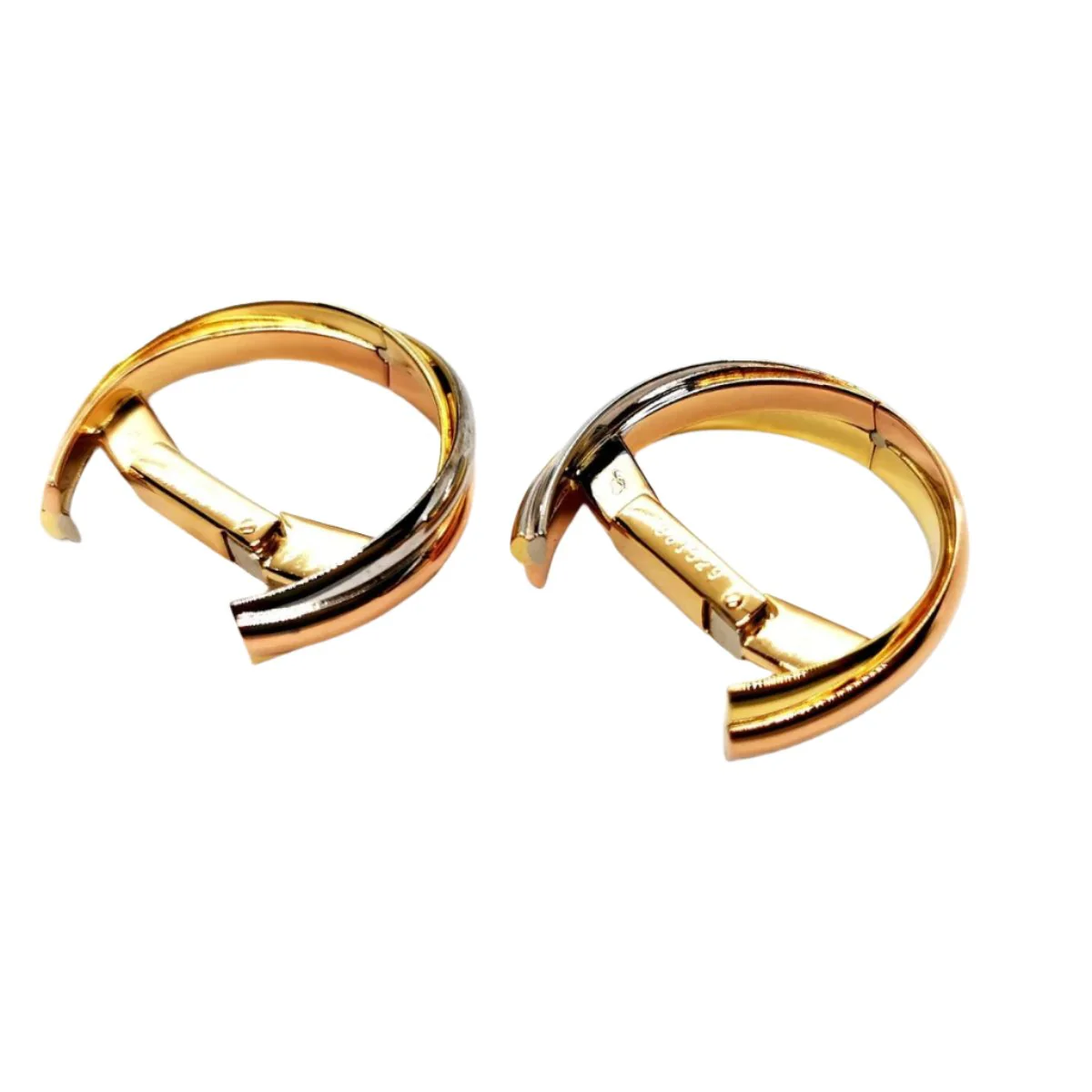 Boutons de manchette CARTIER "Trinity" en or jaune, or blanc et or rose - Image 7