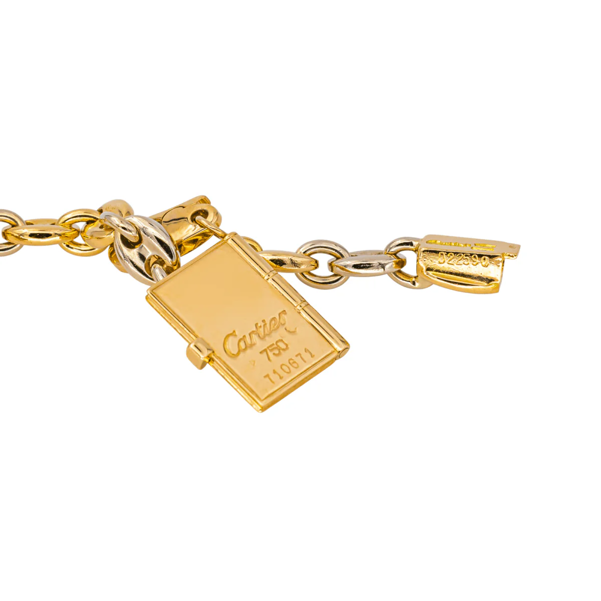Bracelet Breloque CARTIER en or jaune, or blanc et résine - Image 8