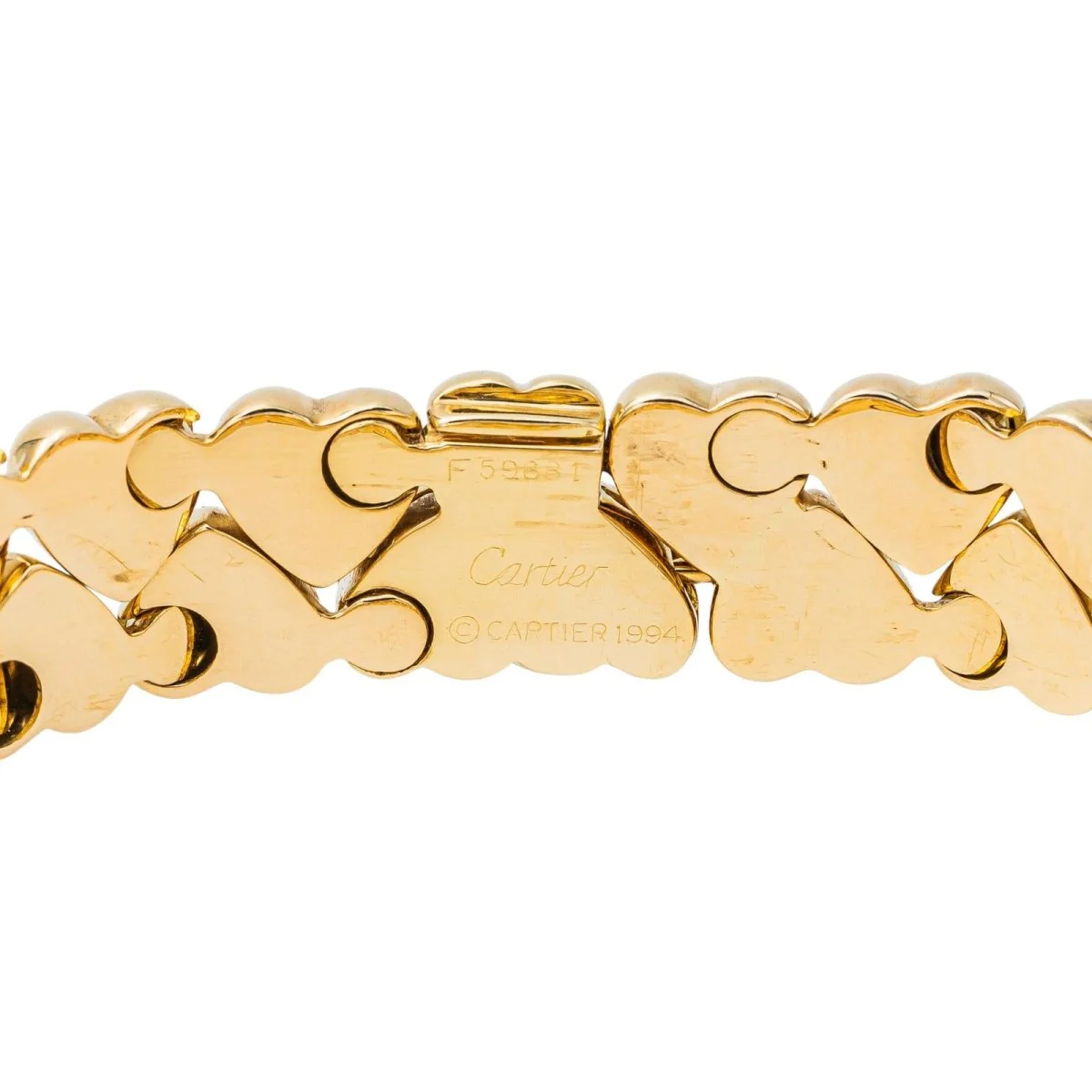 Bracelet Cartier Double cœur Or jaune - Image 4