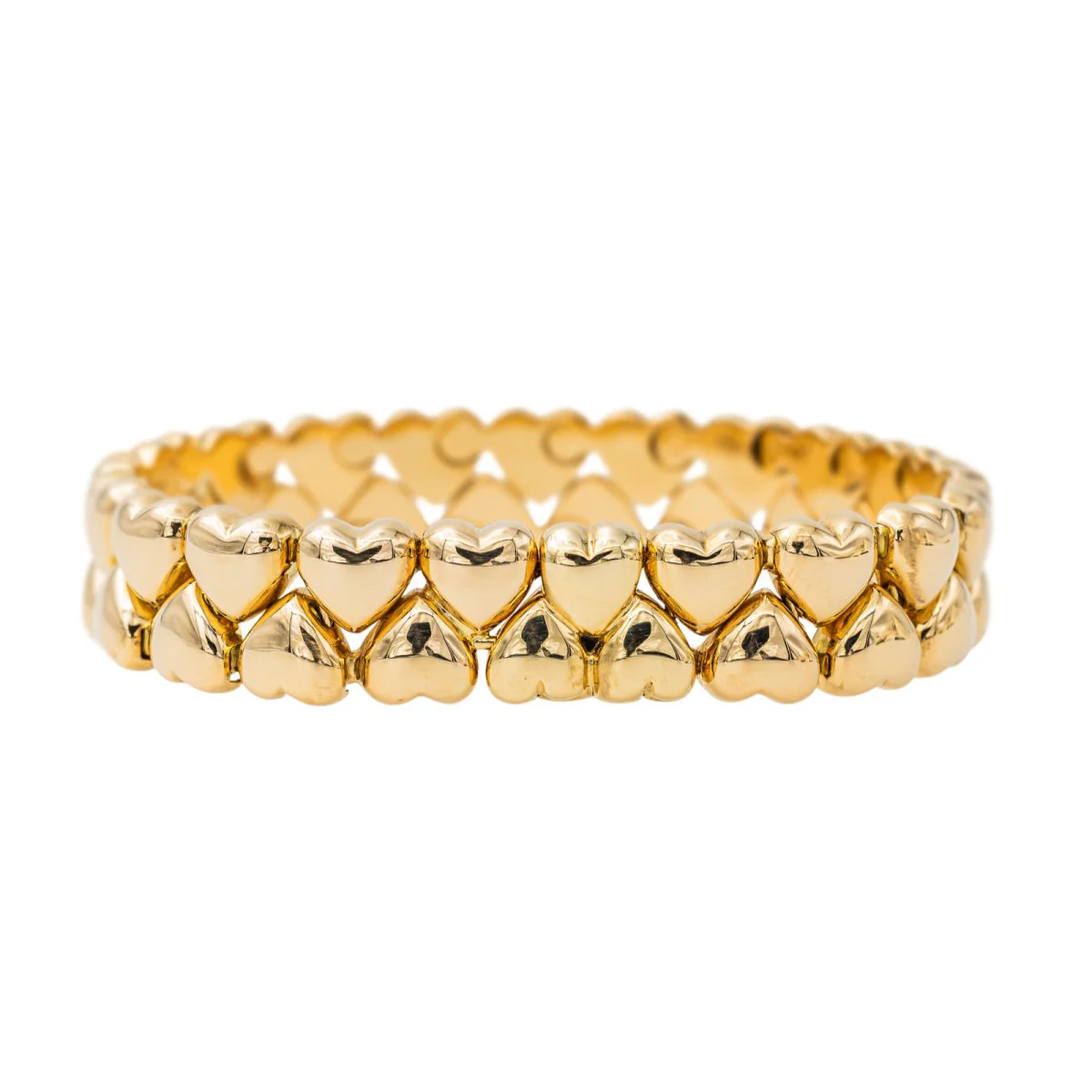 Bracelet Cartier Double cœur Or jaune - Image 5