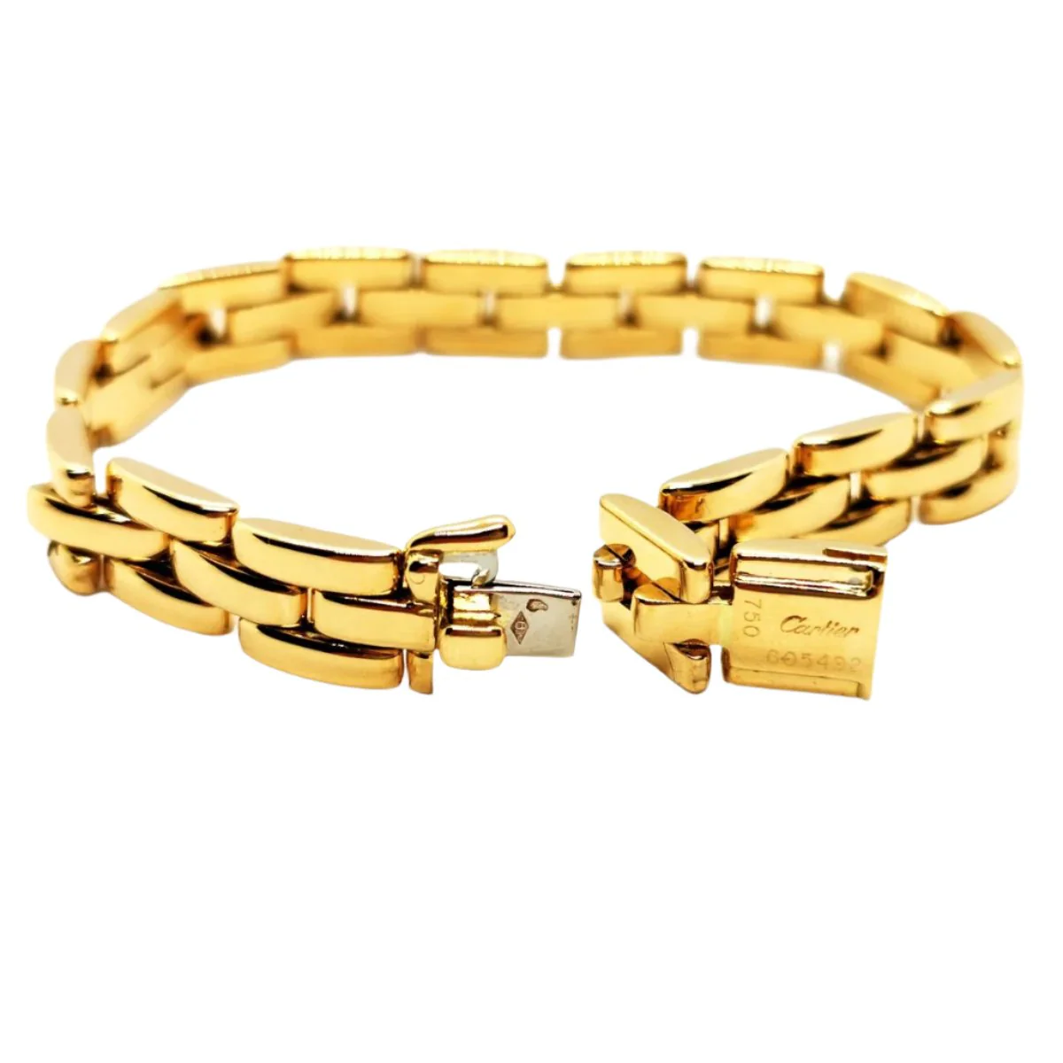 Bracelet Maillon CARTIER "Panthère" en or jaune - Image 3
