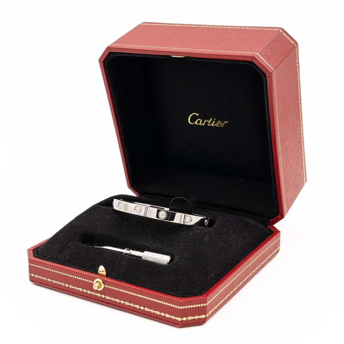 Bracelet Jonc CARTIER "Love" en or blanc et diamants - Image 8