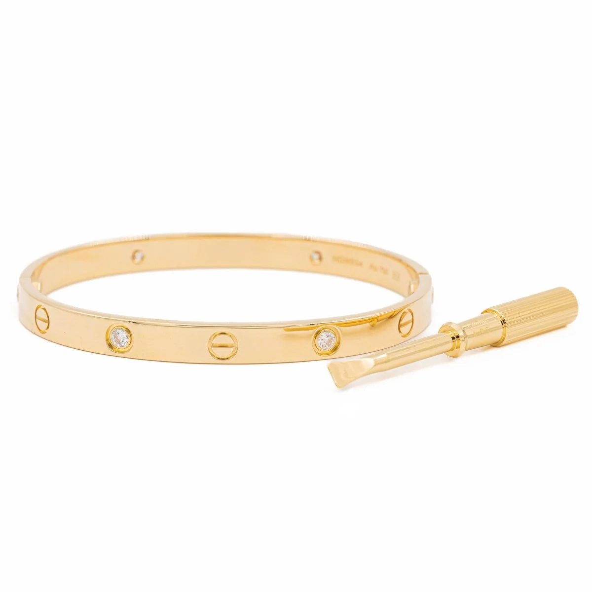 Bracelet Jonc CARTIER "Love" en or jaune et diamants - Image 2