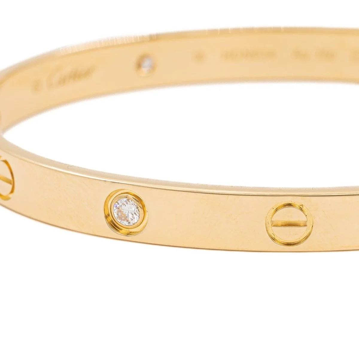 Bracelet Jonc CARTIER "Love" en or jaune et diamants - Image 3