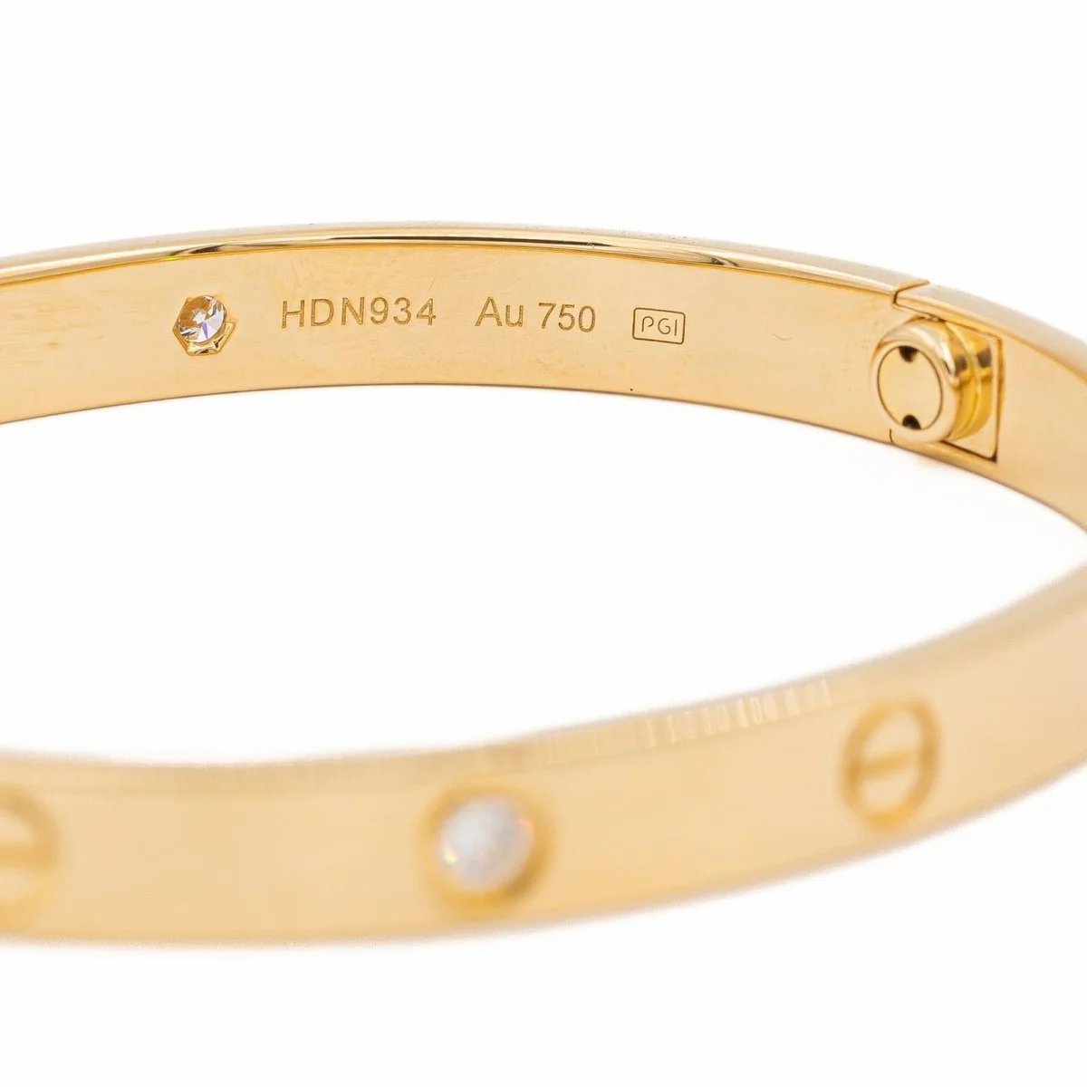 Bracelet Jonc CARTIER "Love" en or jaune et diamants - Image 4