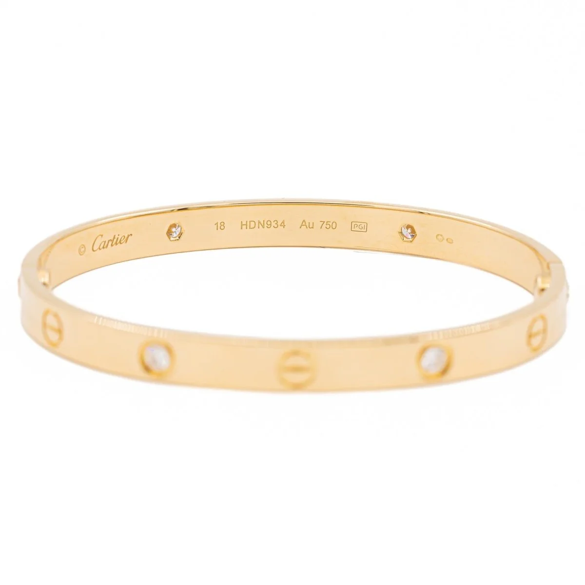 Bracelet Jonc CARTIER "Love" en or jaune et diamants - Image 5