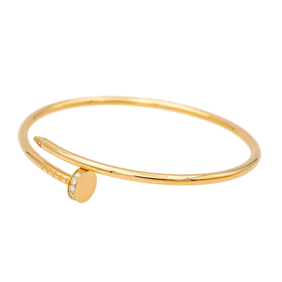 Bracelet CARTIER "Juste un Clou" en or jaune et diamant - Image 3