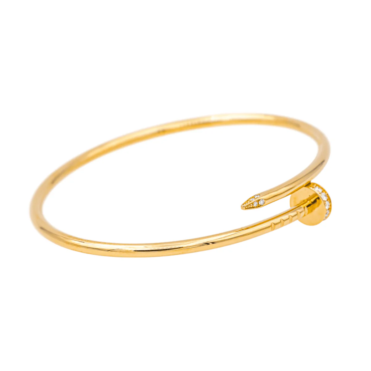 Bracelet CARTIER "Juste un Clou" en or jaune et diamant - Image 7