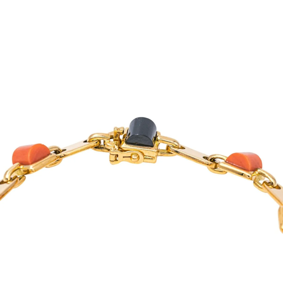 Bracelet CARTIER en or jaune, onyx et corail - Image 4