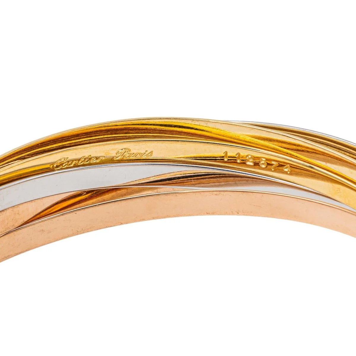 Bracelet CARTIER "Trinity" en or jaune, rose et blanc - Image 4