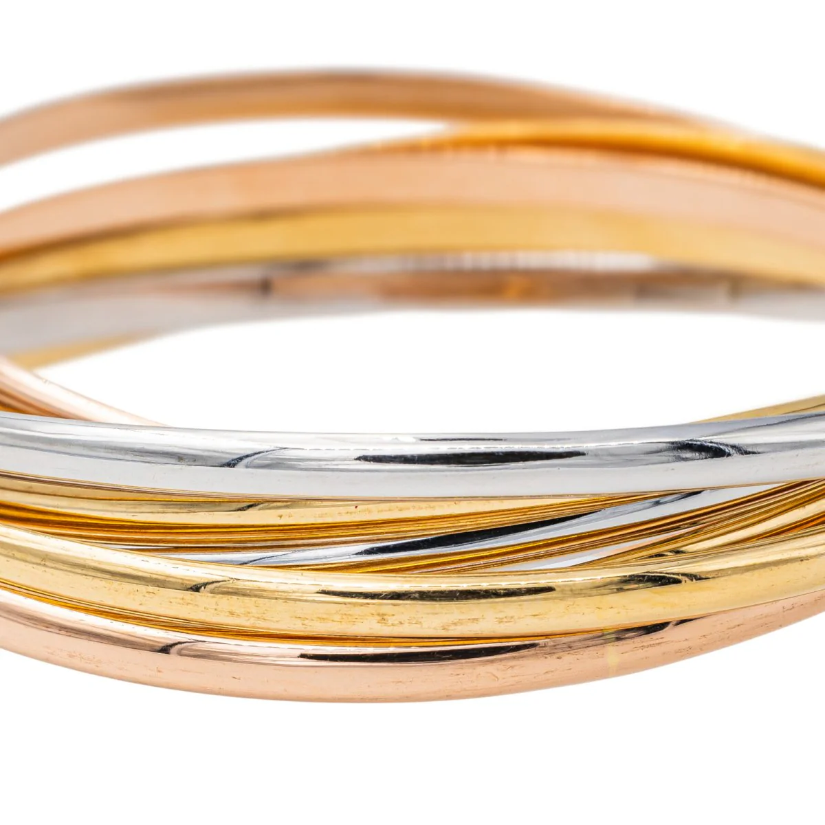 Bracelet CARTIER "Trinity" en or jaune, rose et blanc - Image 6