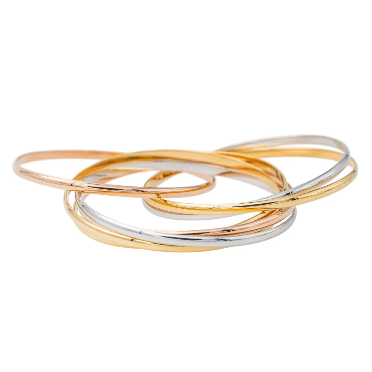 Bracelet CARTIER "Trinity" en or jaune, rose et blanc - Image 8