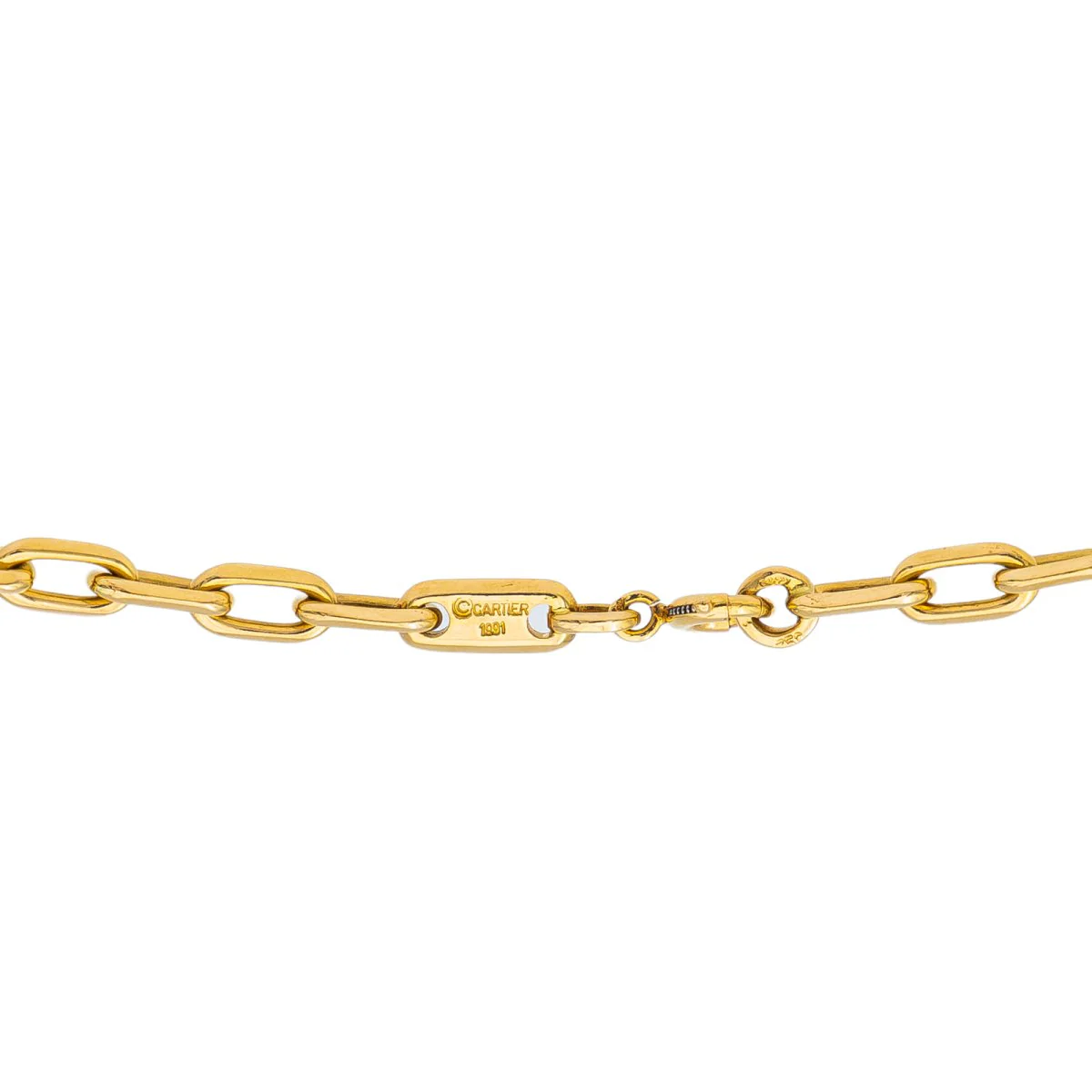 Collier  CARTIER Chaîne Santos en or jaune - Image 5