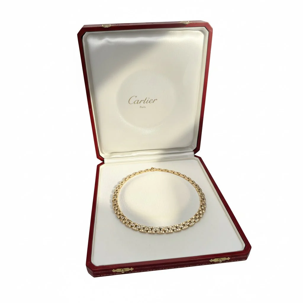 Collier Maille CARTIER "Panthère" en or jaune - Image 7