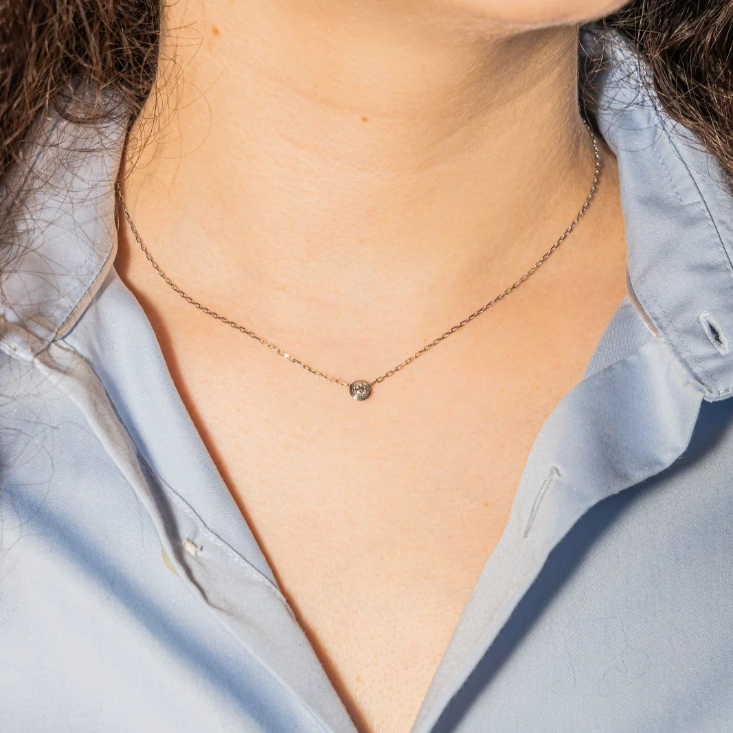 Collier Solitaire CARTIER "Cartier d'amour" en or blanc et diamant - Image 2