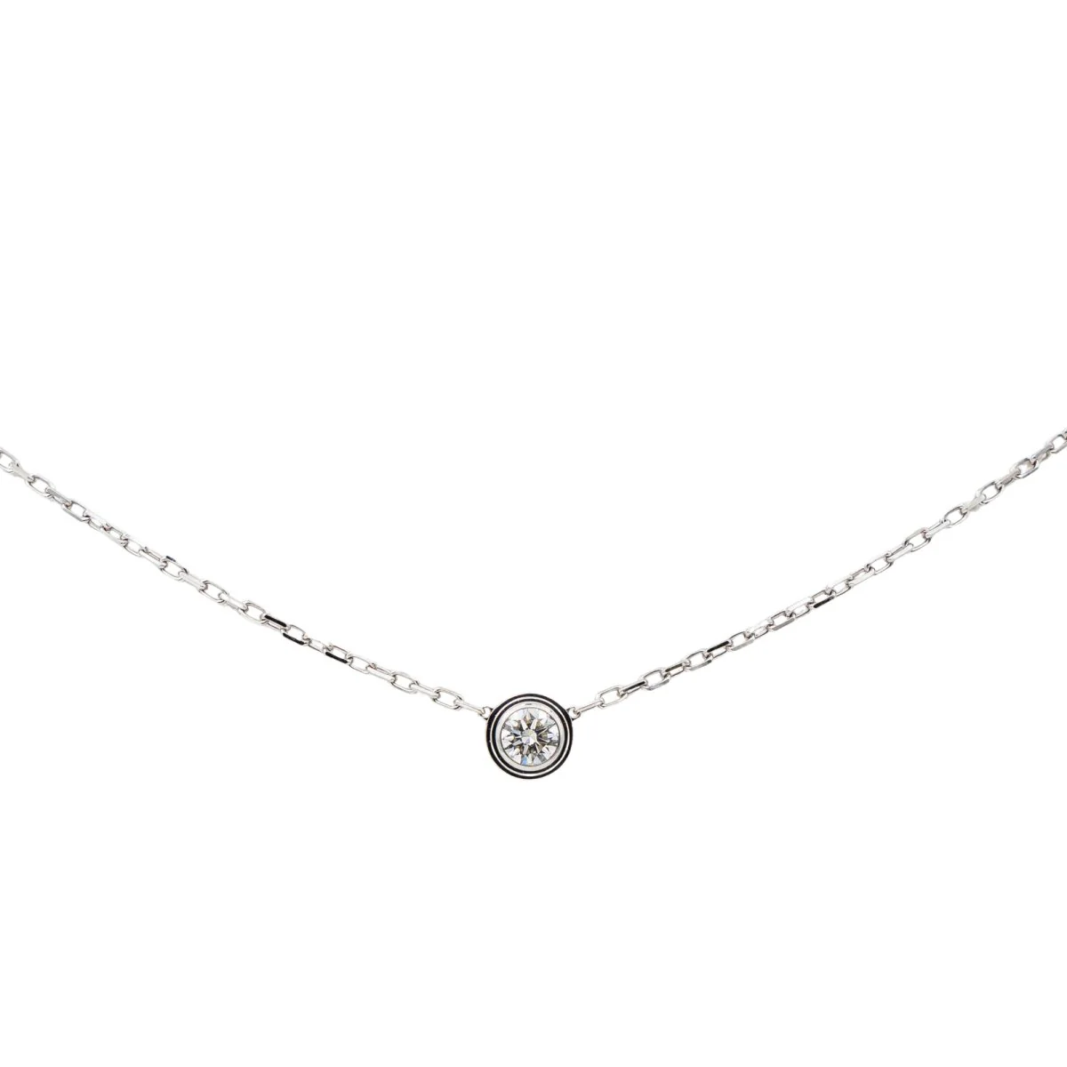 Collier Solitaire CARTIER "Cartier d'amour" en or blanc et diamant - Image 3