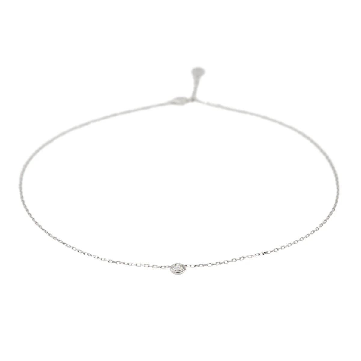 Collier Solitaire CARTIER "Cartier d'amour" en or blanc et diamant - Image 7
