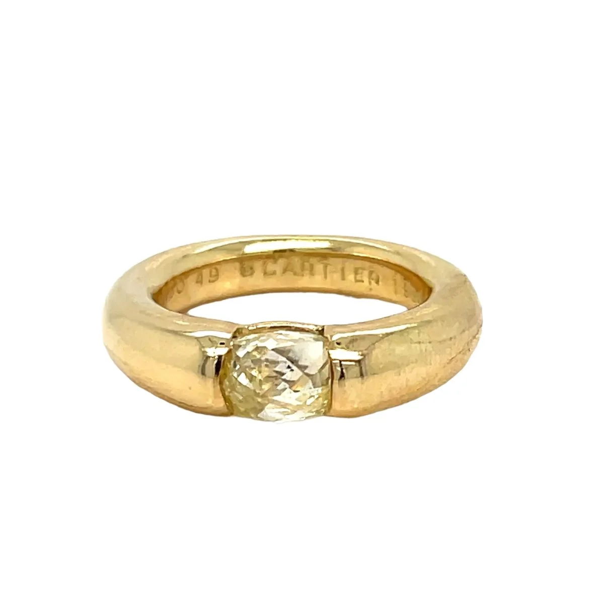 Bague CARTIER "Ellipse" en or jaune avec diamants