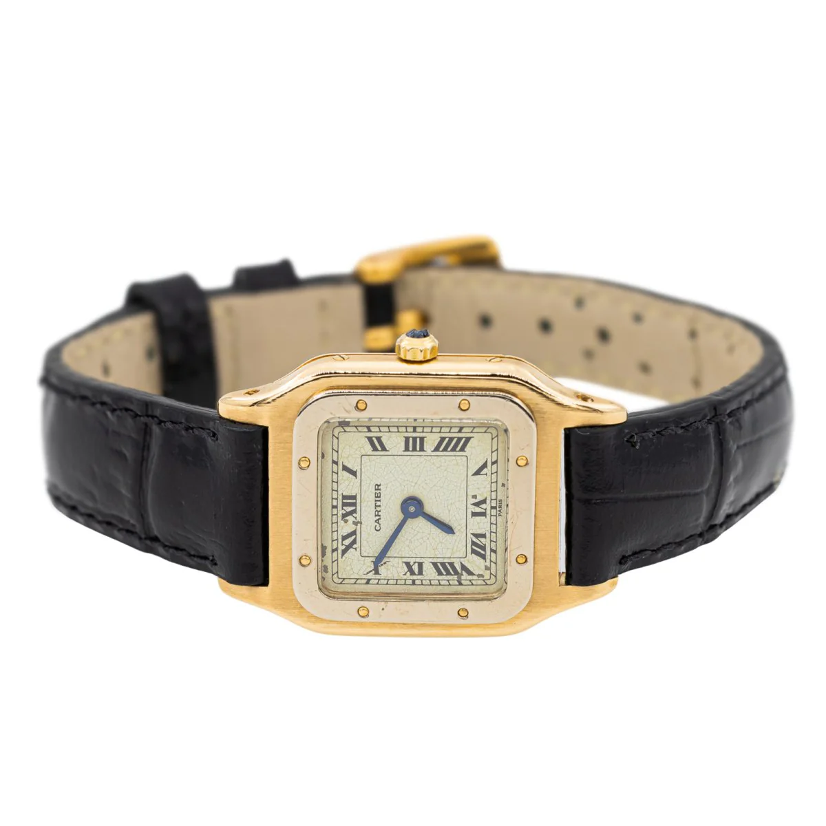 Montre CARTIER, "Panthère" en Or jaune, acier et Cuir - Image 3