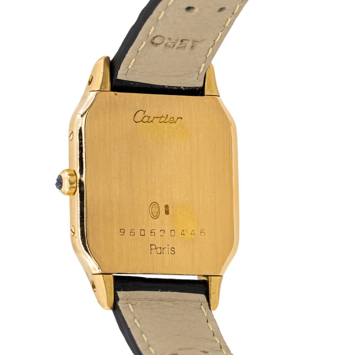 Montre CARTIER, "Panthère" en Or jaune, acier et Cuir - Image 4