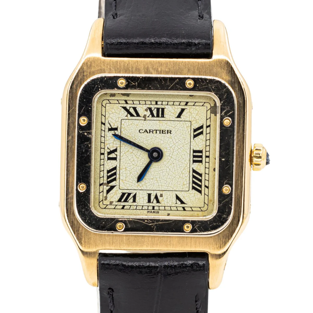 Montre CARTIER, "Panthère" en Or jaune, acier et Cuir - Image 5