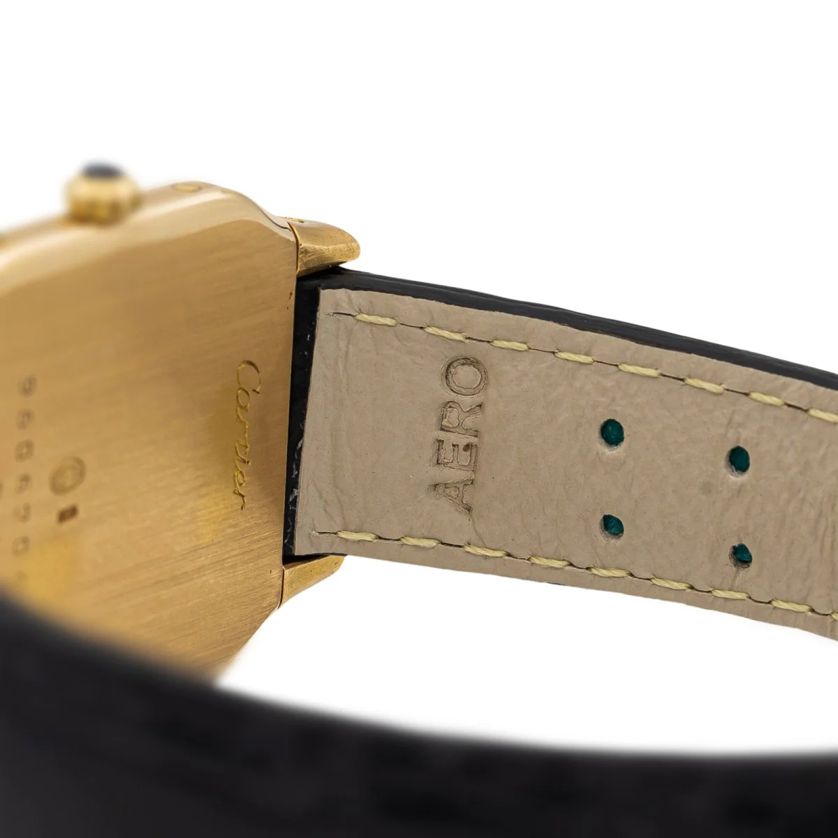 Montre CARTIER, "Panthère" en Or jaune, acier et Cuir - Image 6