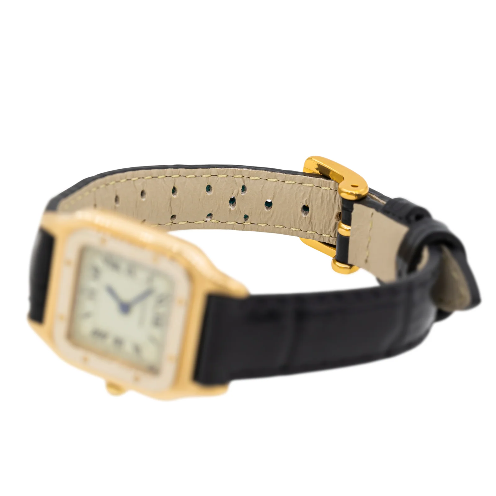 Montre CARTIER, "Panthère" en Or jaune, acier et Cuir - Image 7