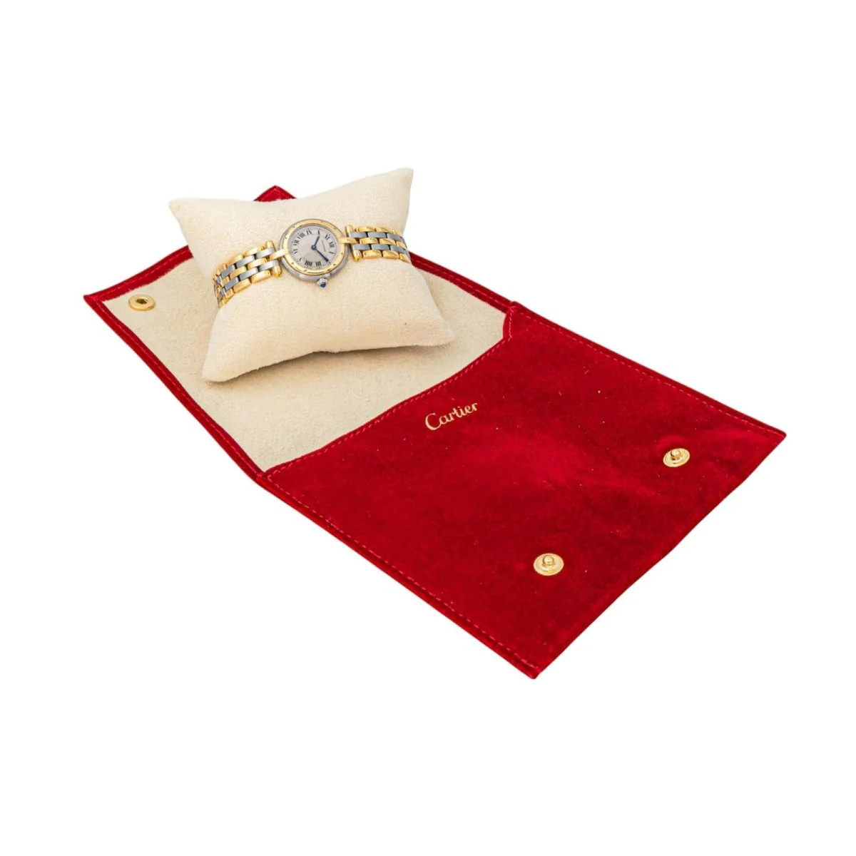 Montre CARTIER "Panthère" en or jaune, acier et quartz - Image 8
