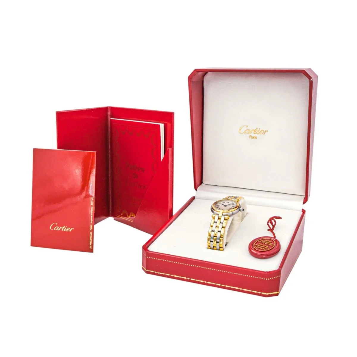Montre CARTIER "Panthère" en or jaune, acier et quartz - Image 9