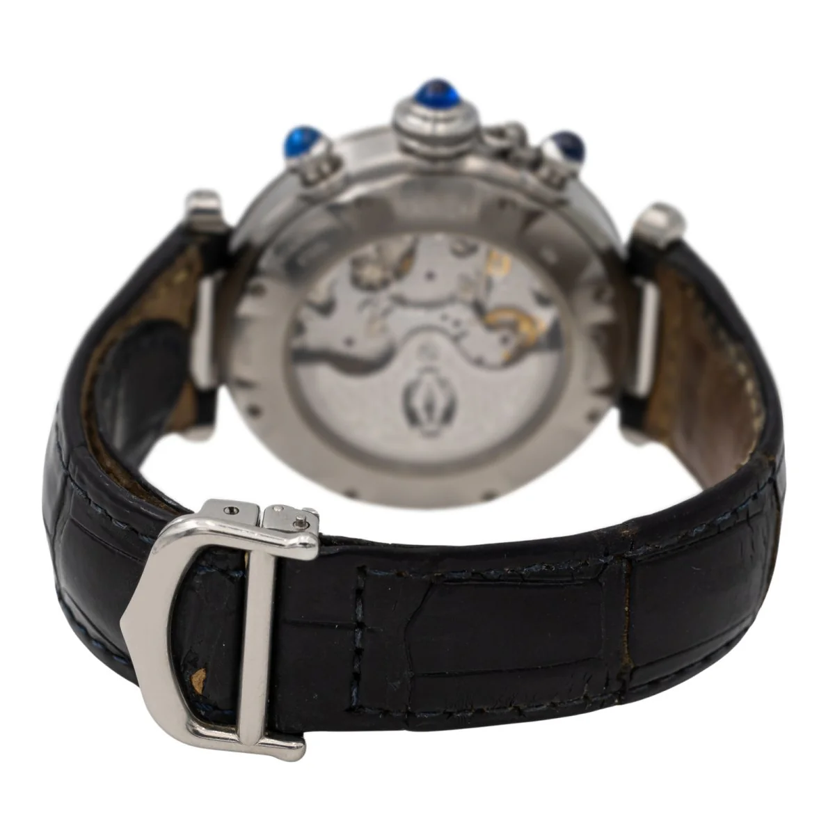 Montre Mécanique CARTIER "Pasha 2113" en acier et cuir - Image 5