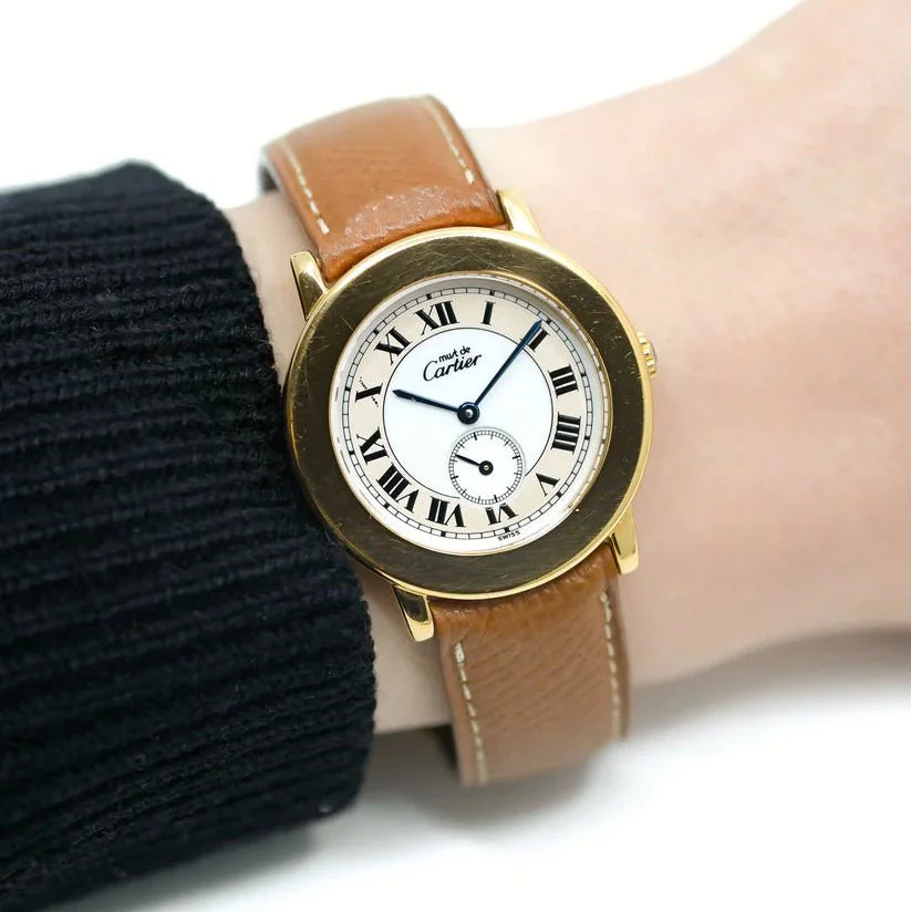 Montre CARTIER "Must II" en vermeil et cuir - Image 2