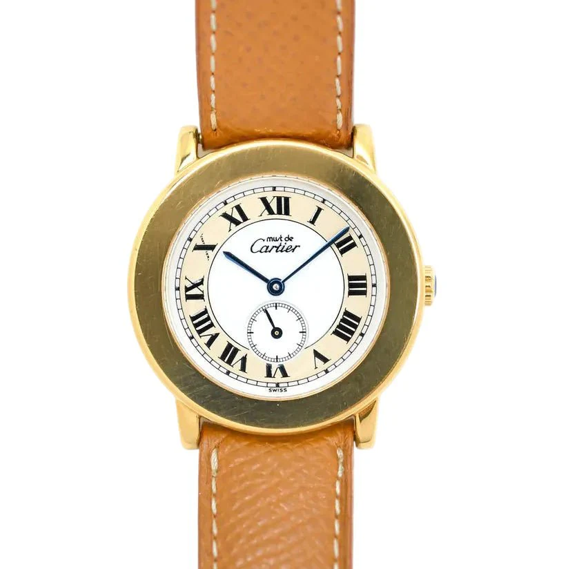 Montre CARTIER "Must II" en vermeil et cuir - Image 3